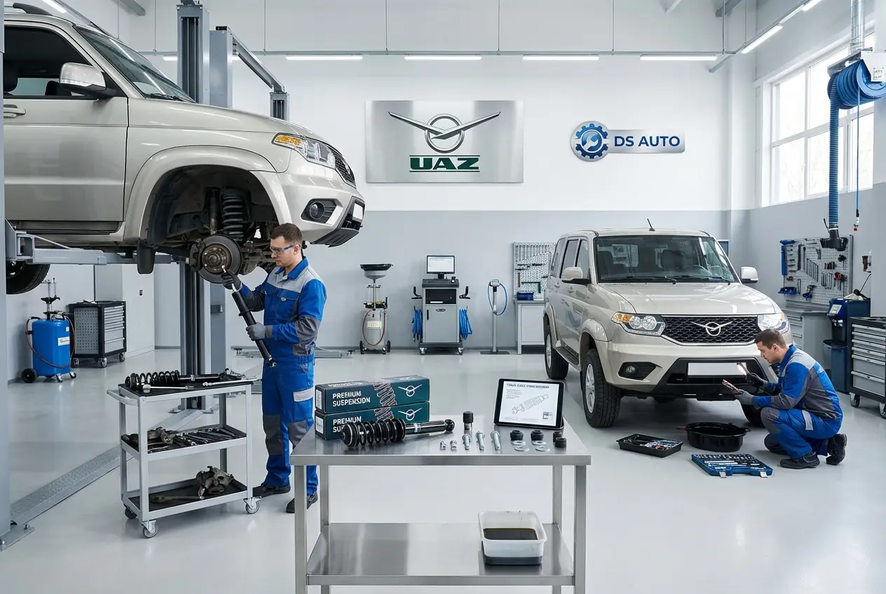 Замена амортизаторов UAZ в автосервисе DS Auto, Жуковский
