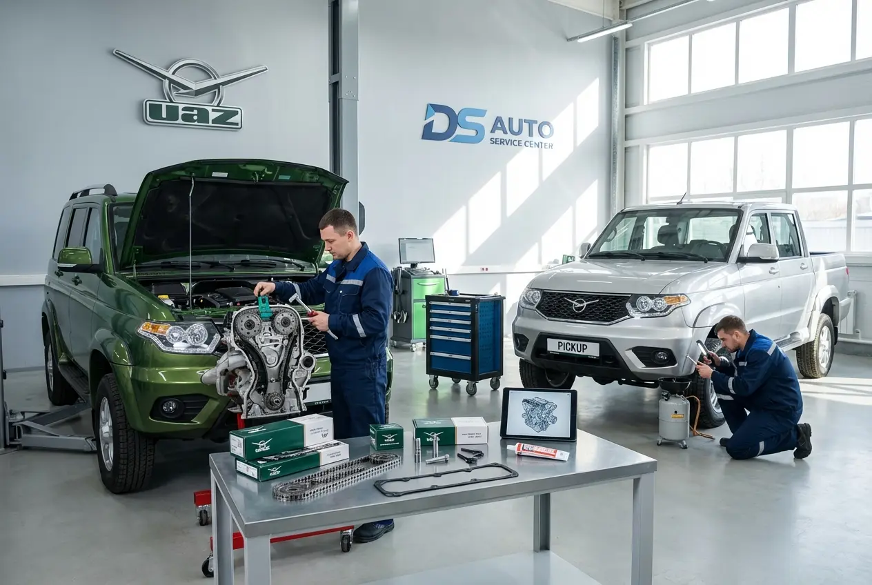 Диагностика и замена цепи ГРМ UAZ в автосервисе DS AUTO Жуковский
