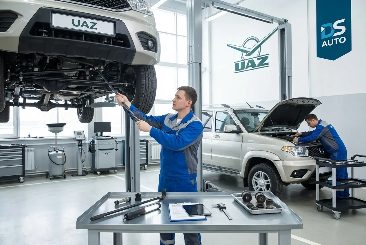 Проверка подвески автомобиля UAZ в Жуковском — диагностика передней подвески UAZ в автосервисе DS Auto
